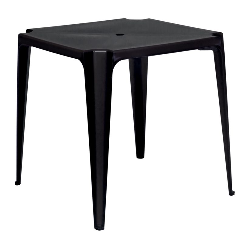 MESA CUADRADA BELA VISTA 70x70 NEGRA MOR