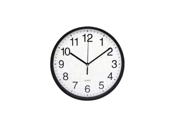 RELOJ DE PARED NEGRO 40CM