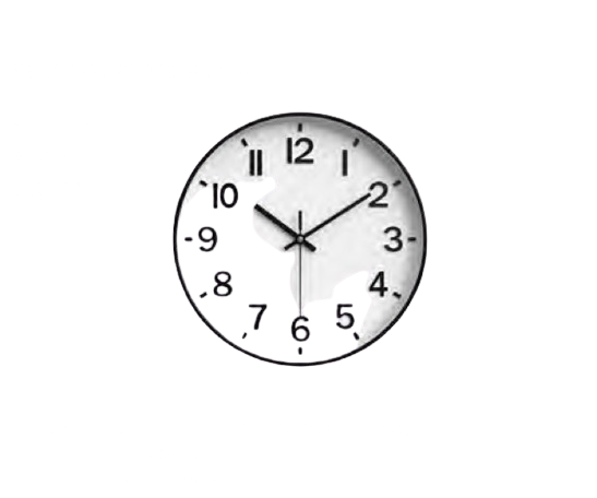 RELOJ DE PARED 30CM BLANCO/NEGRO