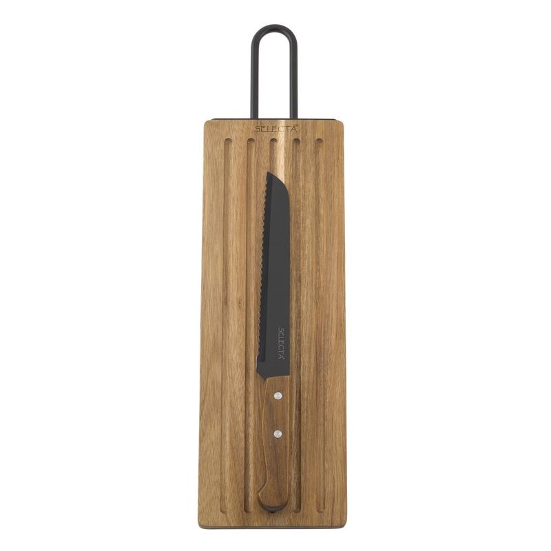 TABLA DE MADERA C/CUCHILLO DE PAN SELECTA
