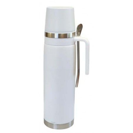 TERMO COMET INOX 1LT MATE Y BOMBILLA BLANCO