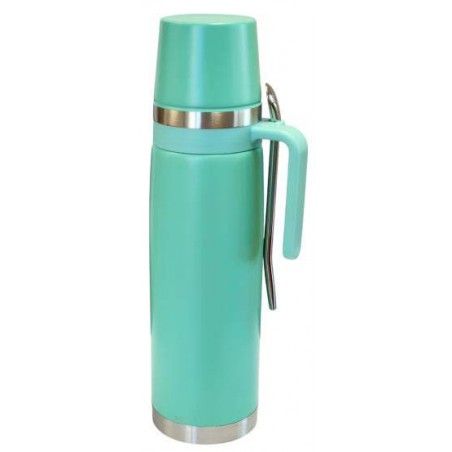 TERMO COMET INOX 1LT MATE Y BOMBILLA VERDE CLARO