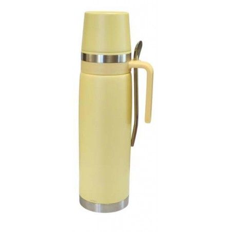 TERMO COMET INOX 1LT MATE Y BOMBILLA AMARILLO