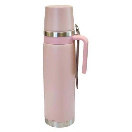TERMO COMET INOX 1LT MATE Y BOMBILLA ROSA
