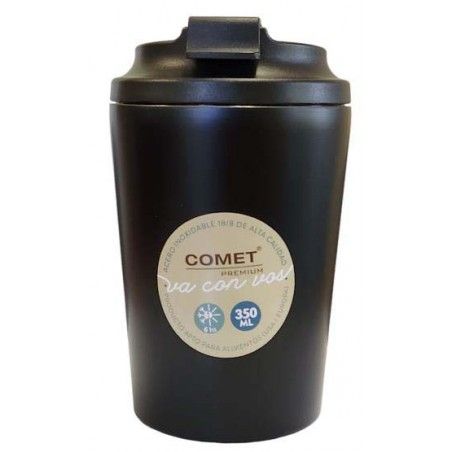 VASO TERMICO AC INOX 350ML COMET NEGRO