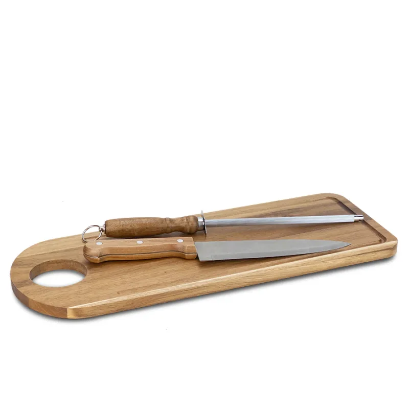 SET ASADOR MADERA ACACIA  LINCOLNS