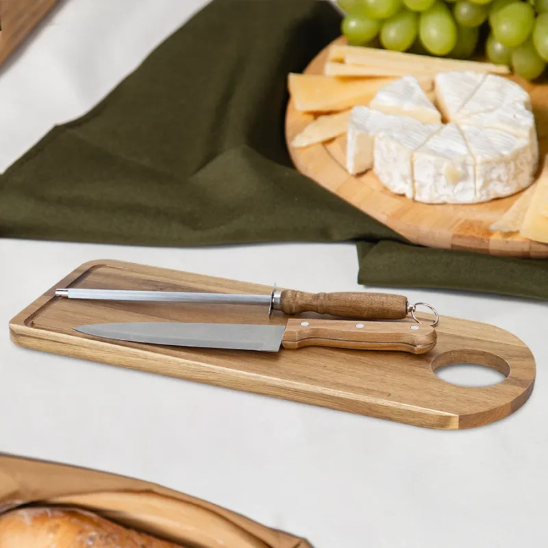 SET ASADOR MADERA ACACIA  LINCOLNS