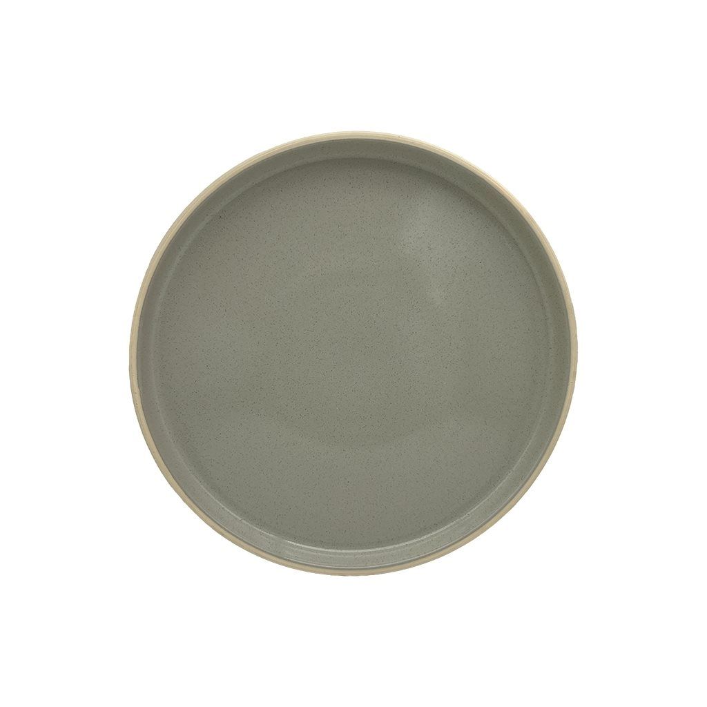 PLATO DE POSTRE 21CM  VERDE SALVIA