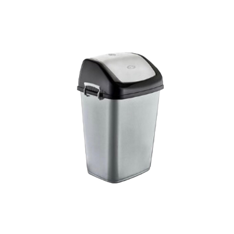 PAPELERA C/TAPA 5LTS POLY TIME