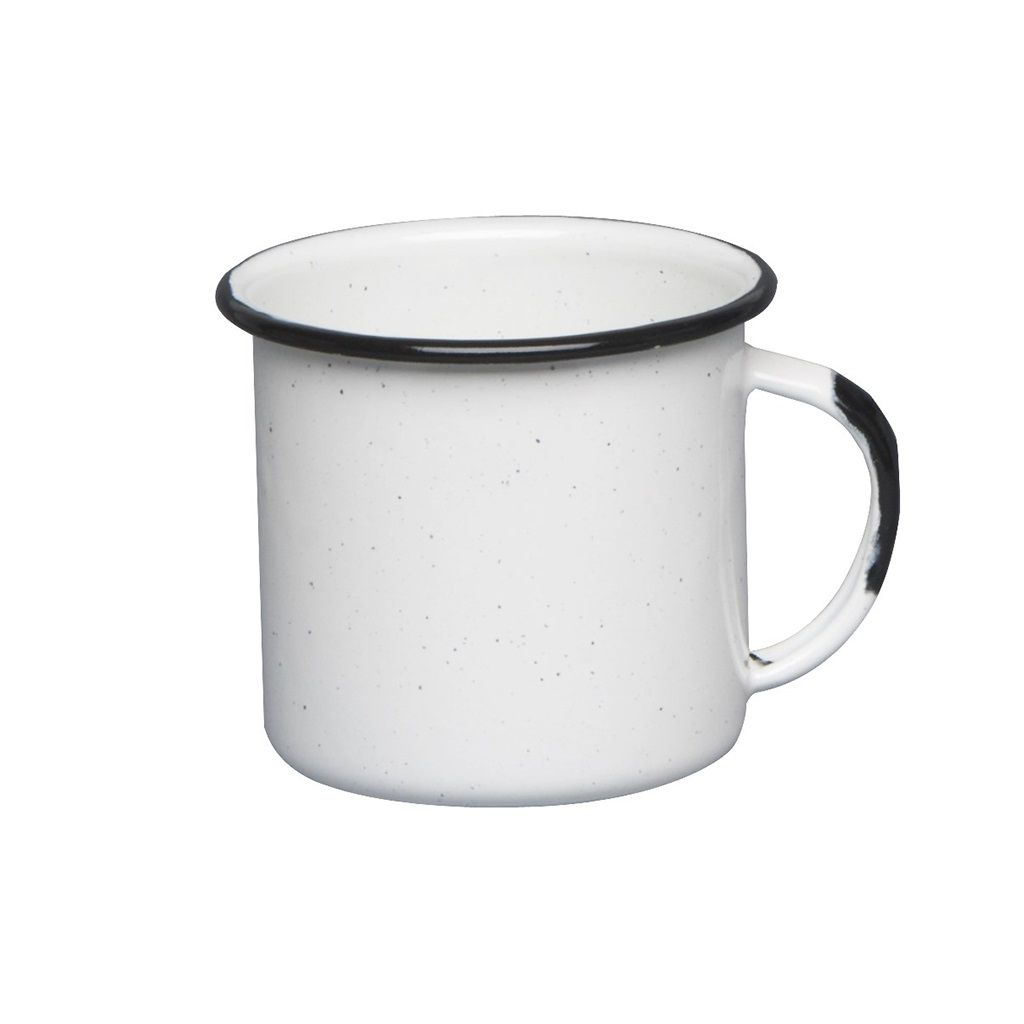 TAZA 360ML VITRIFICADO BLANCO B/NEGRO CINSA