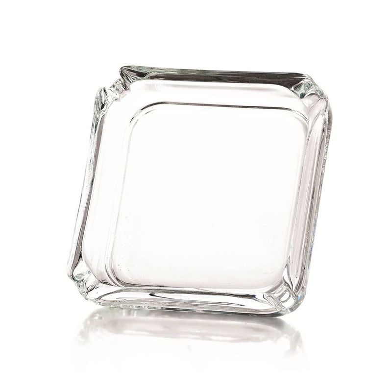 CENICERO CUADRADO 9X9 DE VIDRIO CRISA