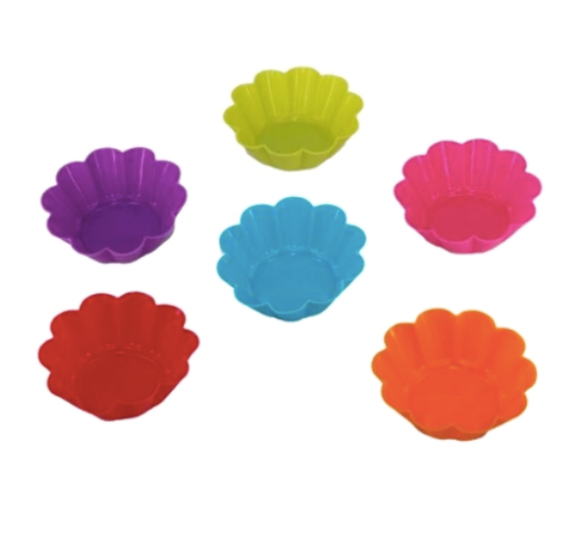 SET X 12 MUFFINS SILICONA FORMA ESTRELLA