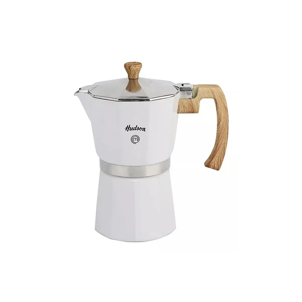 CAFETERA TIPO ITALIANA 6 TAZAS BLANCO HUDSON 413047