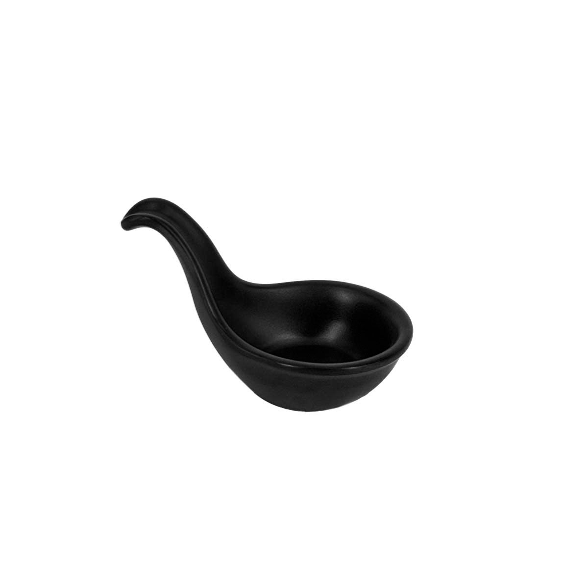 DEEP CUCHARA NEGRO MELAMINA 9CM PRISMA