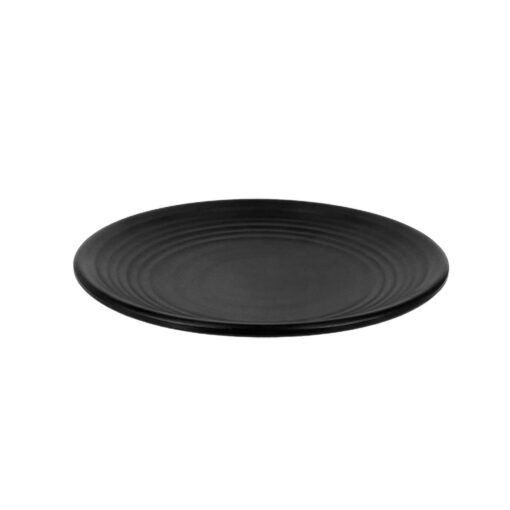 PLATO DE MELAMINA NEGRO 25CM CM PRISMA