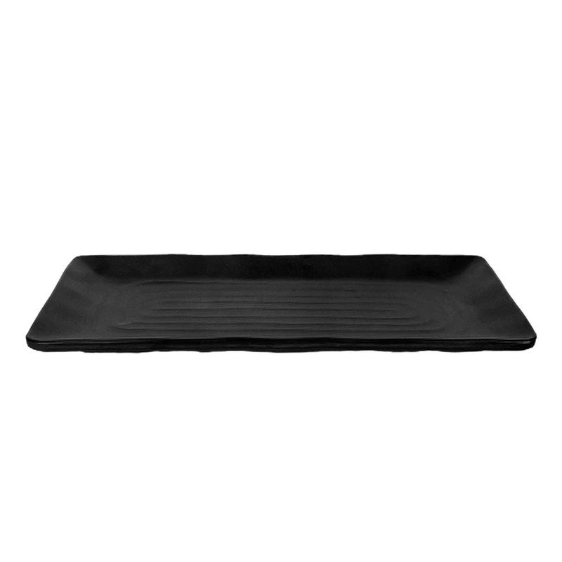 FUENTE RECT NEGRO MELAMINA 26X11  PRISMA