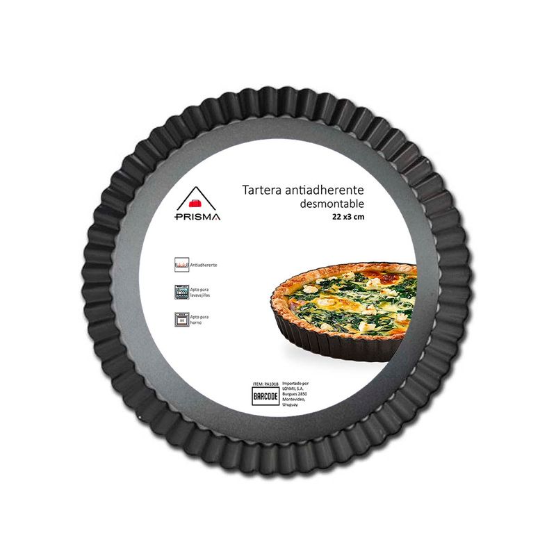TARTERA DESMONTABLE 22x3 ANTIADHERENTE PRISMA
