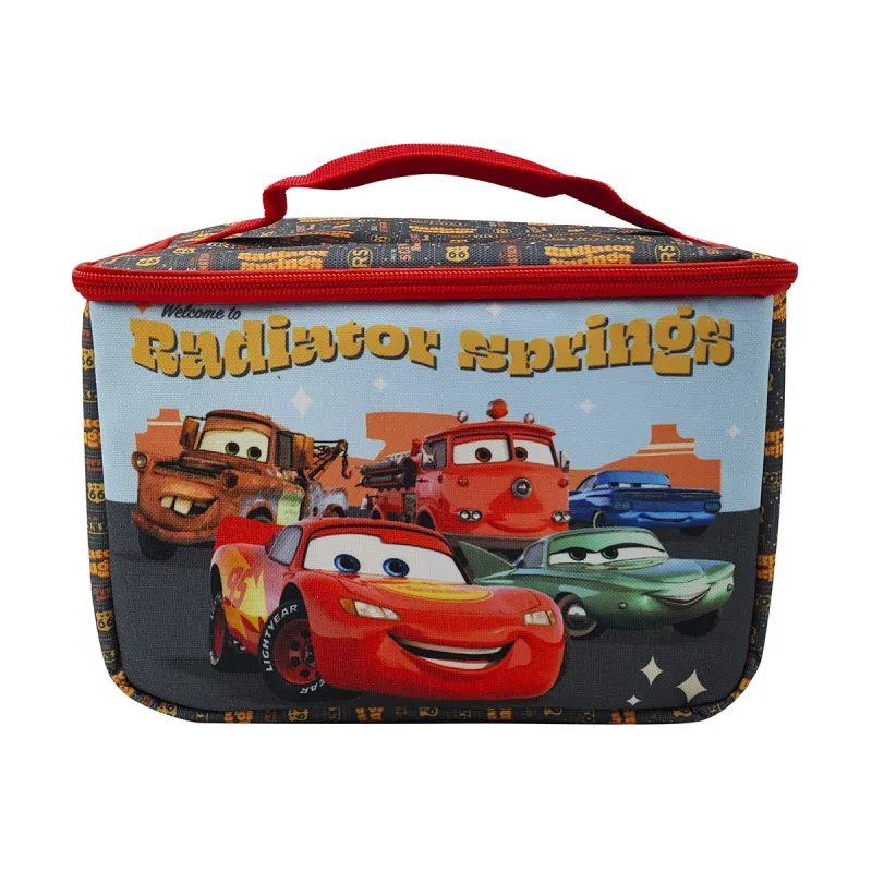 MOCHILA LUNCHERA 22*16*18 CARS RADIATOR GRIS