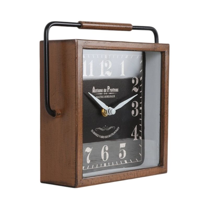RELOJ DE MESA MADERA C/ASA 20X20 SELECTA