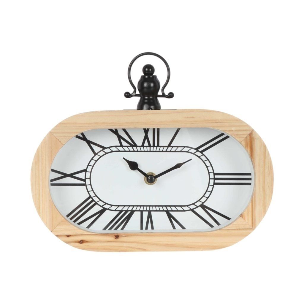 RELOJ DE MESA MADERA OVAL SELECTA