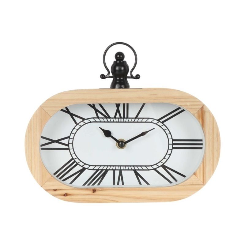 RELOJ DE MESA MADERA OVAL SELECTA