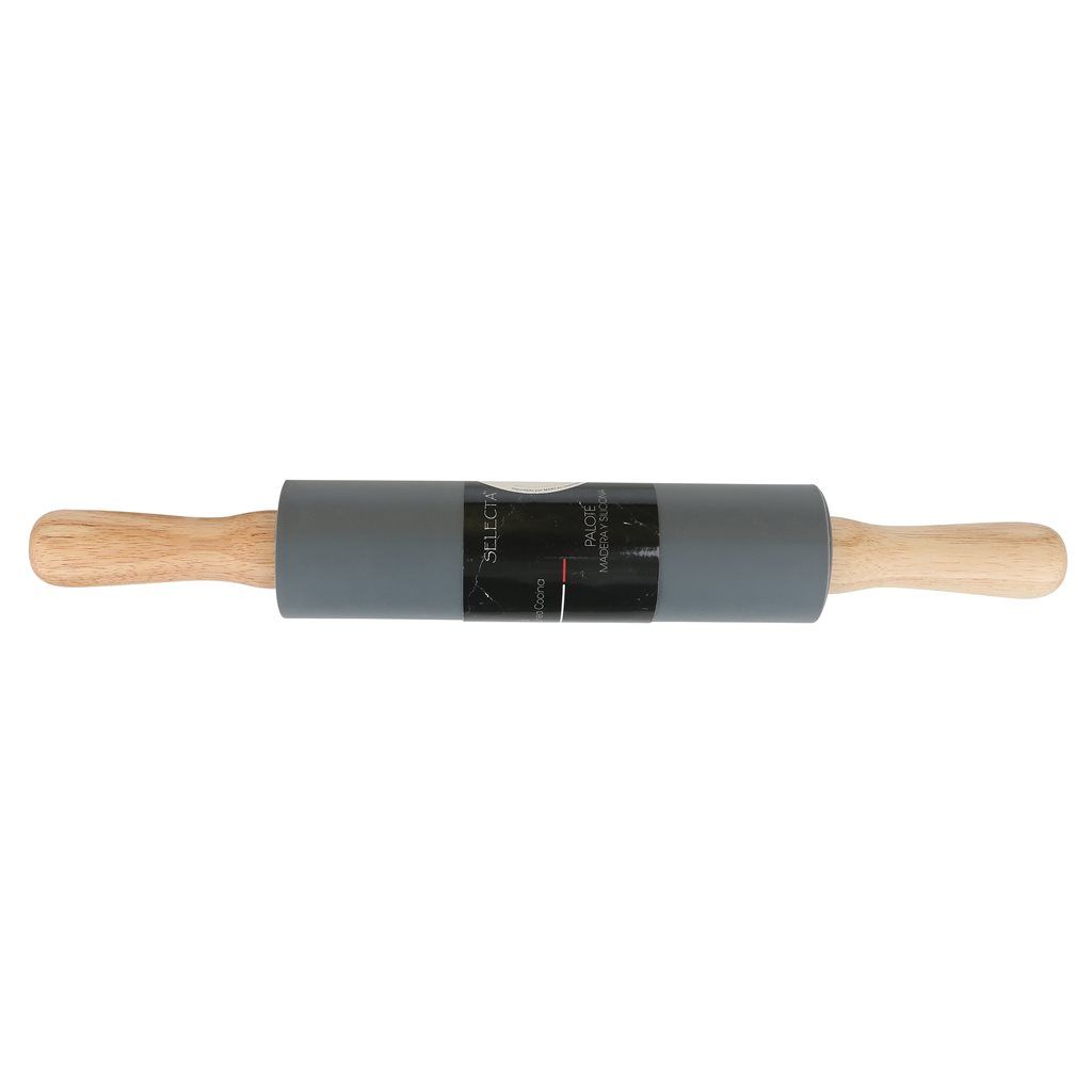 PALOTE 38CM SILICONA Y MADERA GRIS  SELECTA