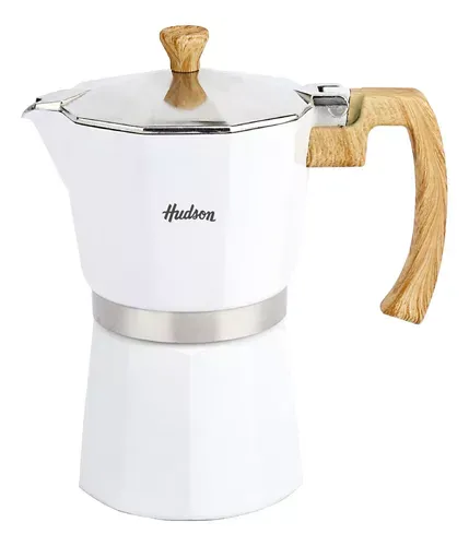CAFETERA TIPO ITALIANA 9 TAZAS BLANCO HUDSON 413048