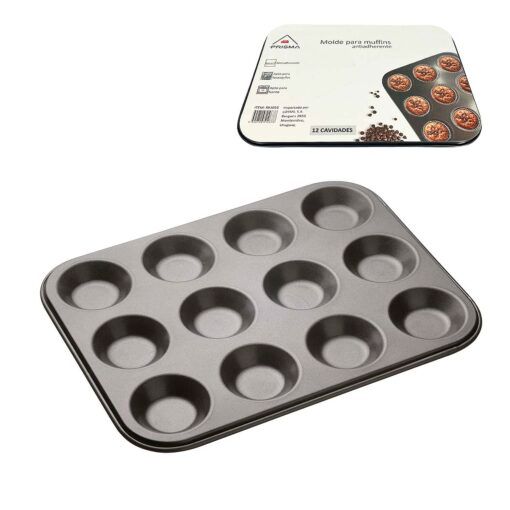 MOLDE  X 12 MUFFINS PRISMA