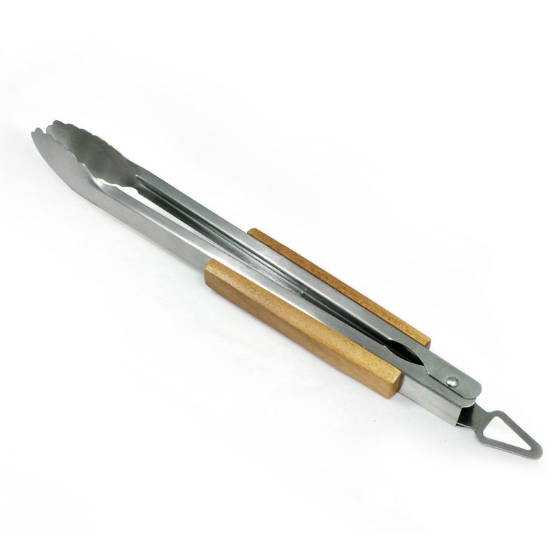 PINZA P/ ASADO 46CM AC INOX M MADERA SELECTA
