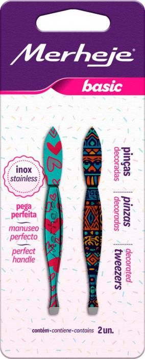 SET  X2 PINZA CEJAS DECORADAS MERHEJE