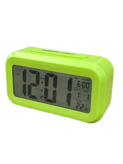RELOJ DESPERTADOR TRANSP COLORES SURT