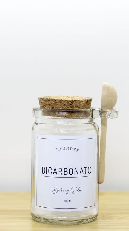 FRASCO BICARBONATO T/CORCHO Y CUCHARA