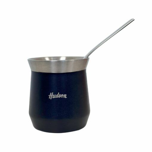 SET MATE ACERO INOX CON BOMBILLA HUDSON NEGRO
