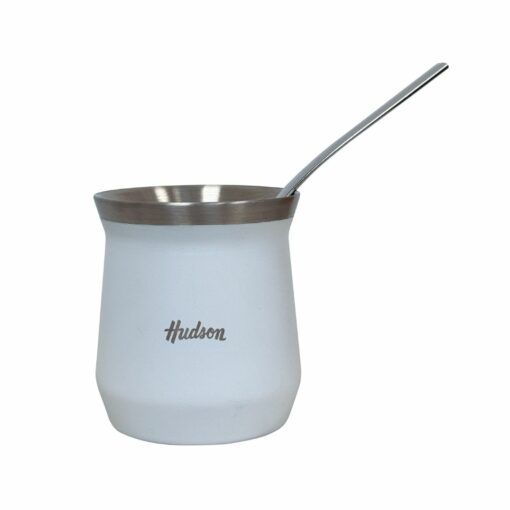 SET MATE ACERO INOX CON BOMBILLA HUDSON BLANCO