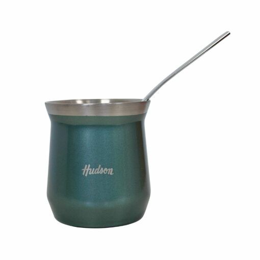 SET MATE ACERO INOX CON BOMBILLA HUDSON VERDE