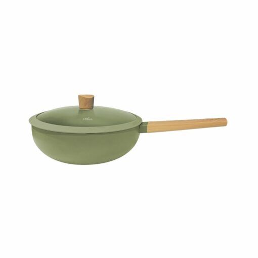 WOK C/ANTIAD 28CM VERDE OLIVE HUDSON