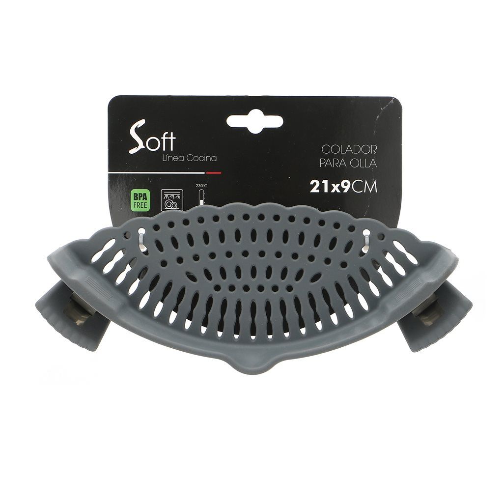 COLADOR DE SILICONA C/CLIP P/OLLA SELECTA