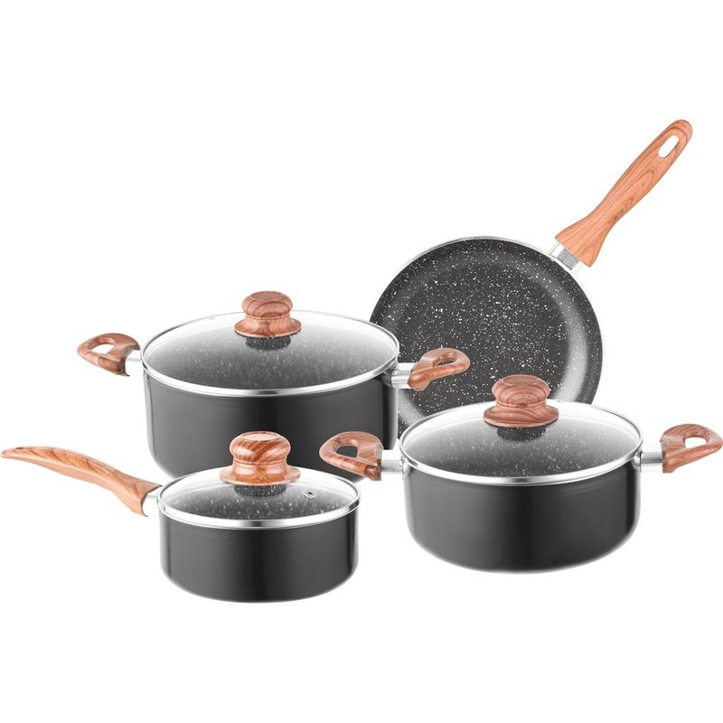 BATERIA DE COCINA 7PZAS SELECTA PLUS NEGRA