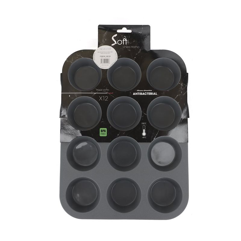 MOLDE MUFFIN X 12 SILICONA SELECTA