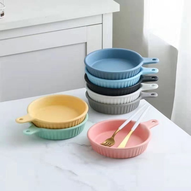 PLATO FACETADO C/MANGO 22CM AZUL SELECTA