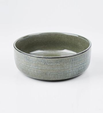 BOWL CERAMICA 15CM GRIS C/BORDE