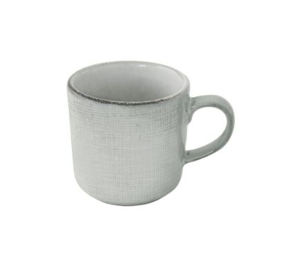 MUG CERAMICA 440ML GRIS C/BORDE