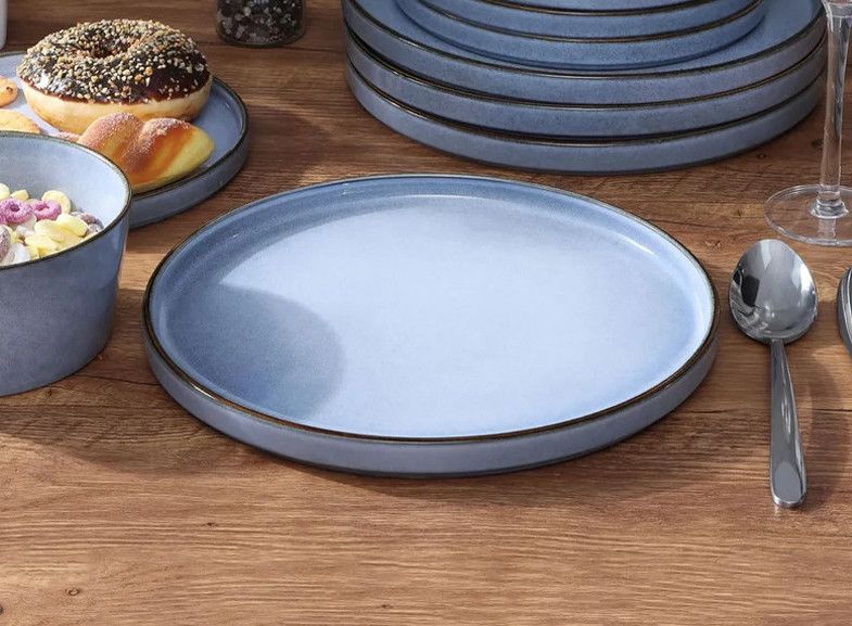 PLATO CERAMICA POSTRE 19CM AZUL MART BERTA B