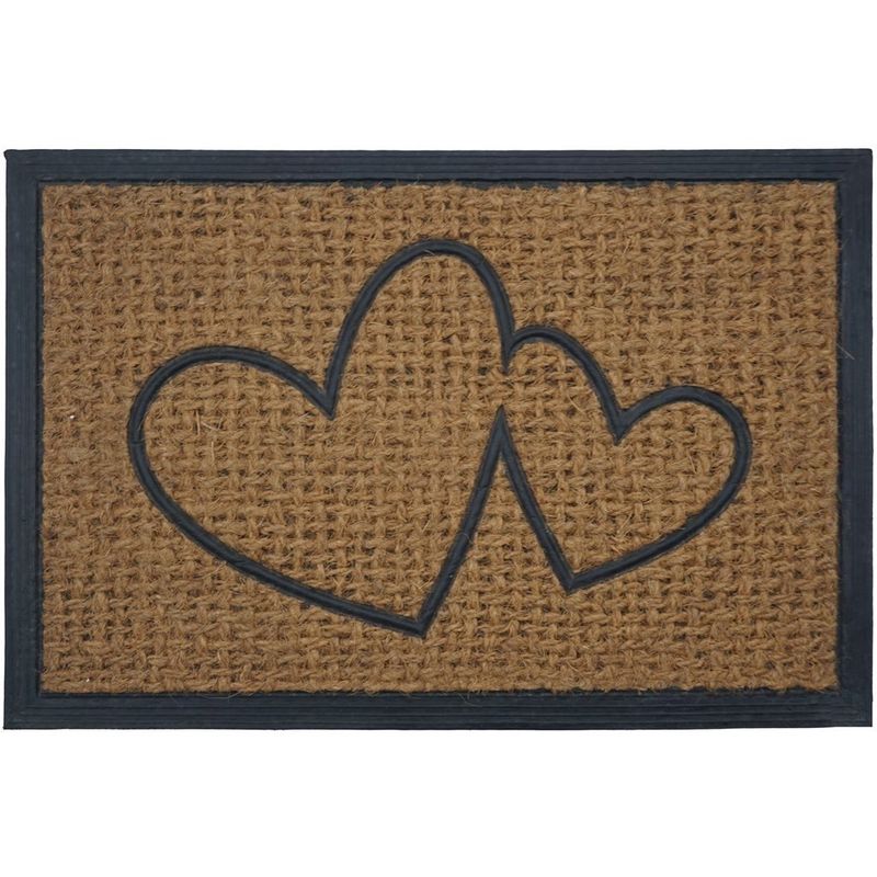 FELPUDO COCO/GOMA 40X60CM CORAZONES