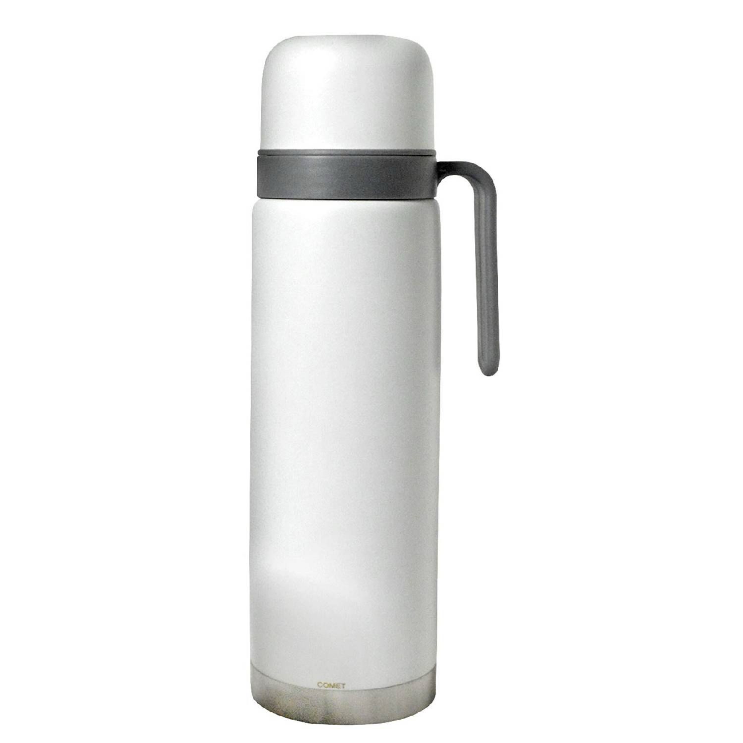 TERMO AC. INOX 1LT M/RIGIDA BLANCO COMET