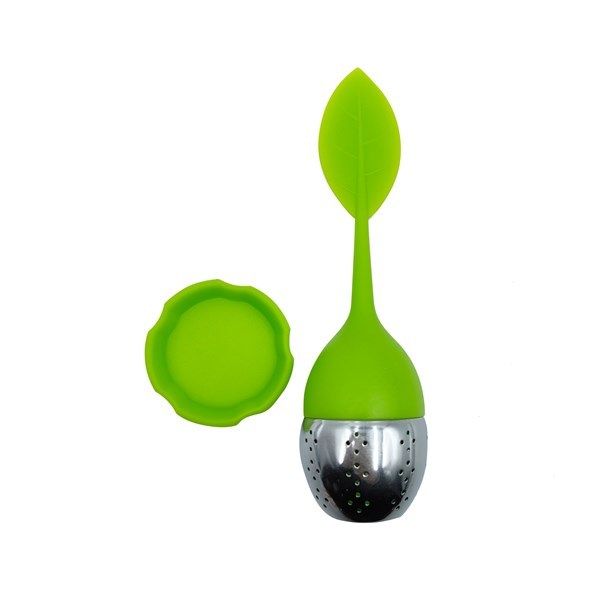INFUSOR TE SILICONA C/ BASE HOJA