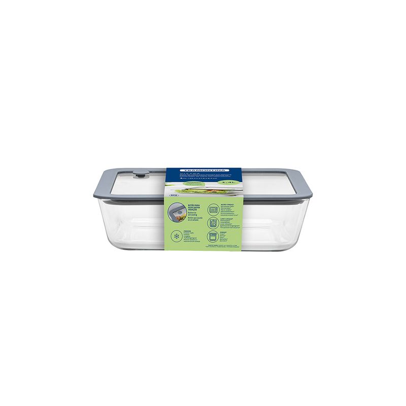 TUPPER RECTANGULAR VIDRIO T/SILICONA 1.4LT TRAMONTINA
