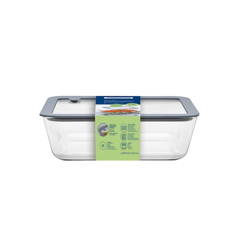 TUPPER RECTANGULAR VIDRIO T/SILICONA 2.6LT TRAMONTINA