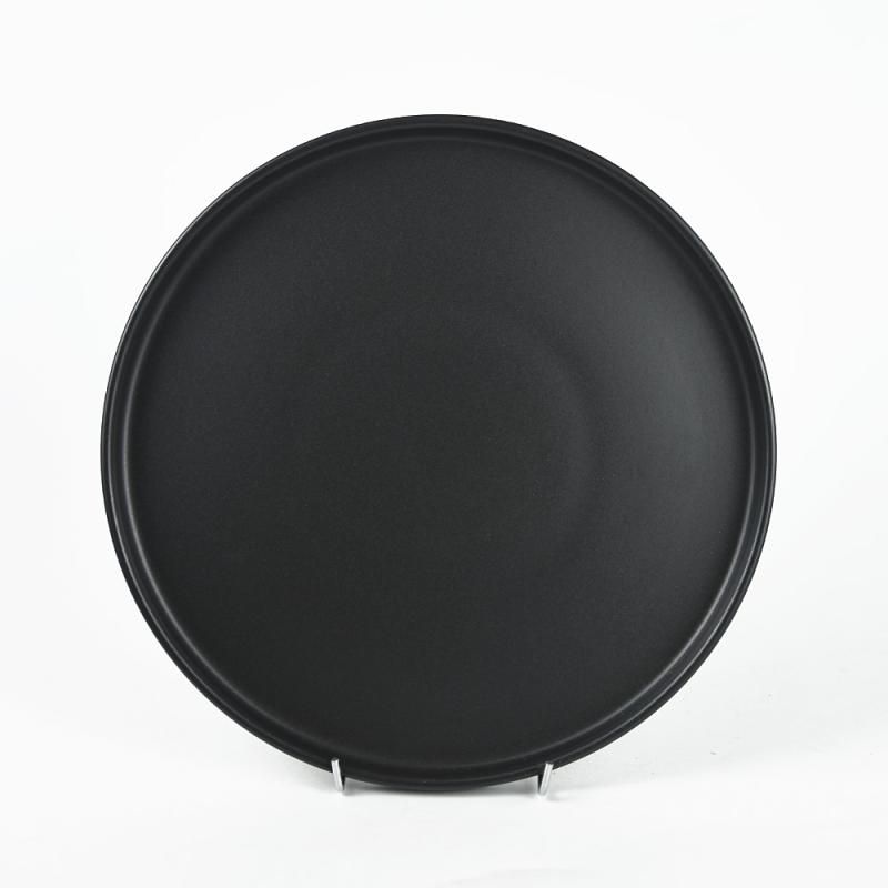 PLATO DE POSTRE STONE NEGRO SELECTA (310055)