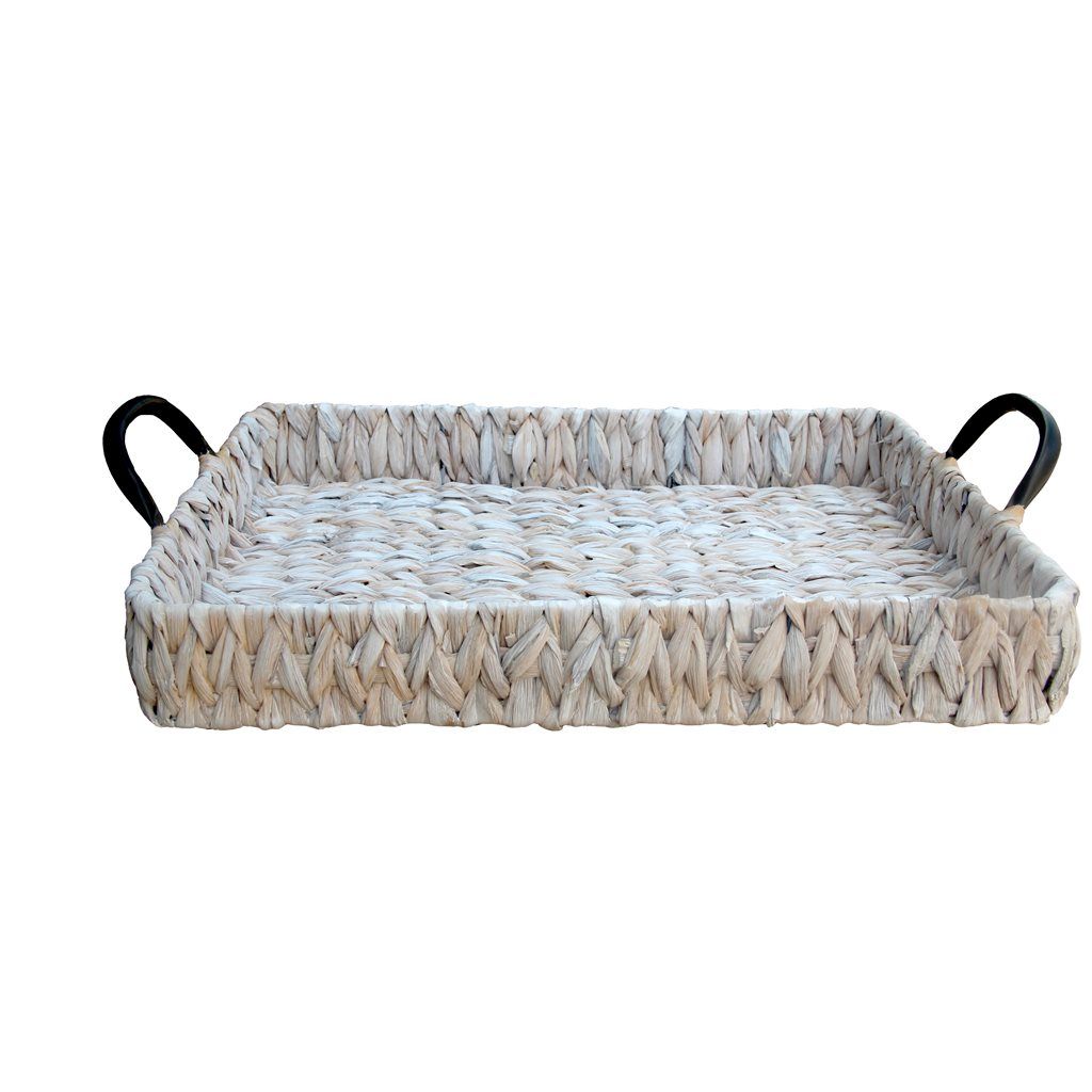 BANDEJA RECT 56X33X6CM JACINTO DE AGUA BLANCO SELECTA
